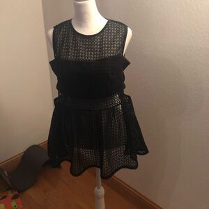 Shein eyelet blouse 